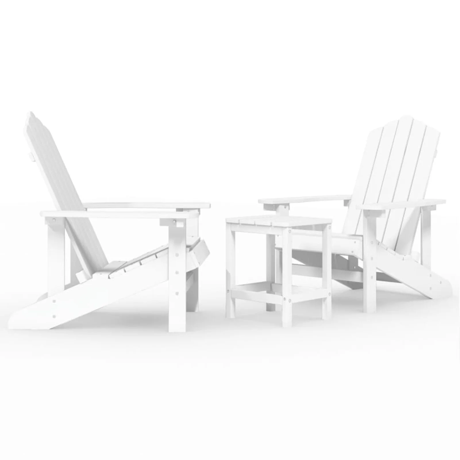 Andoer parcel,Furniture Patio FurnitureTable And With Table Furniture SetPatio Lawn Hdpe White And Chairs Patio Table And Chairs ChairSetTable 2pcs White Chair