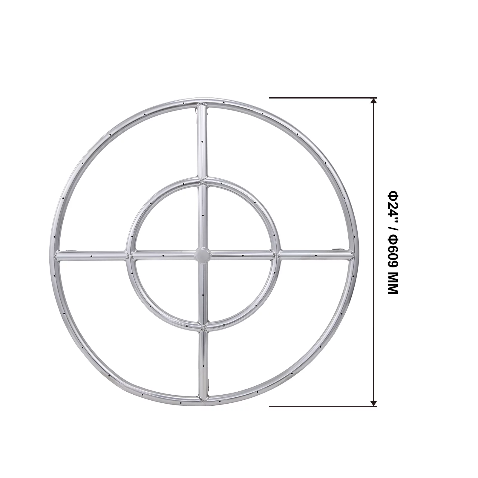 SKYSHALO Round Drop-in Fire Pit Pan 24