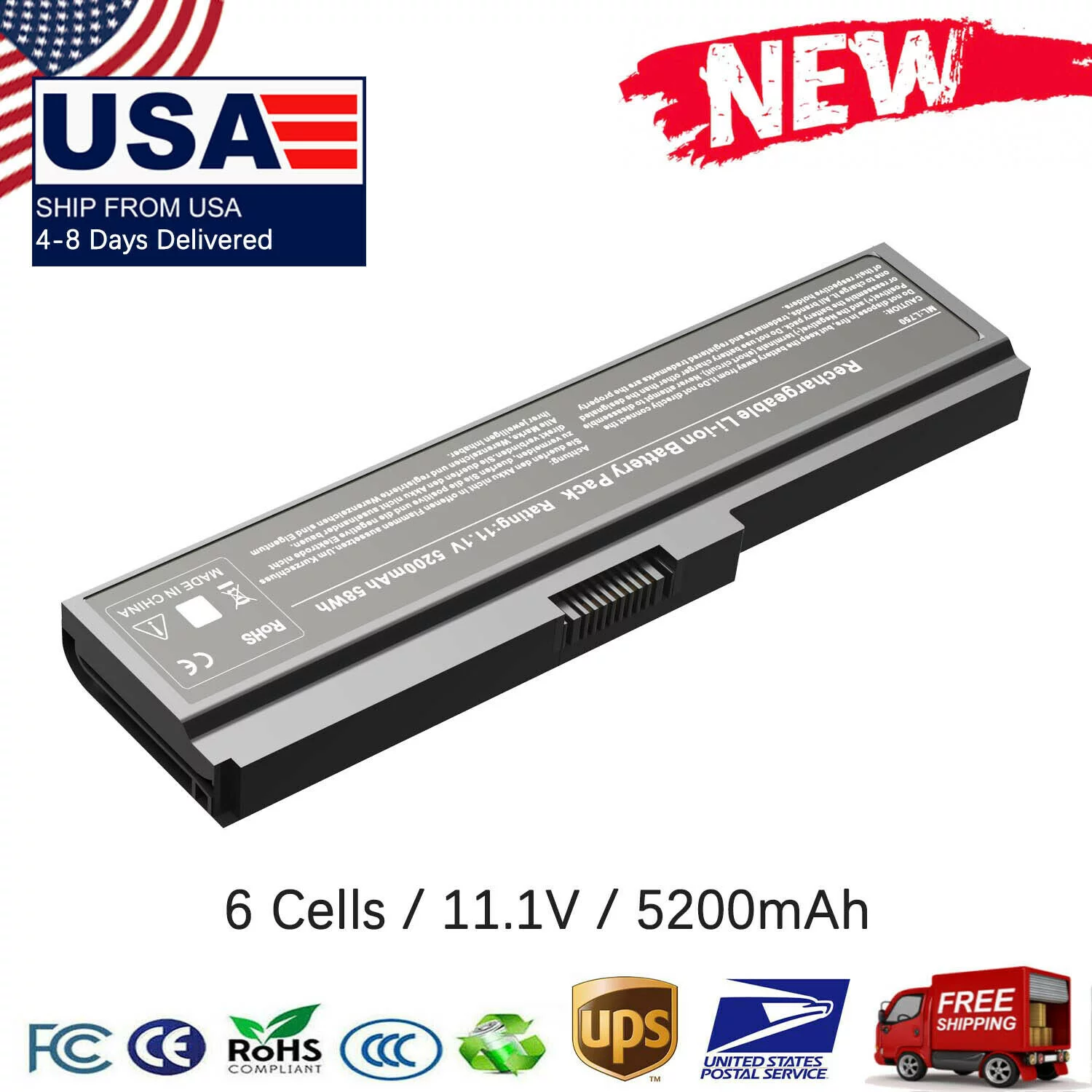 PA3817U-1BRS Battery for Toshiba Satellite L755 C655 M645 L750P L600 L675 L675D