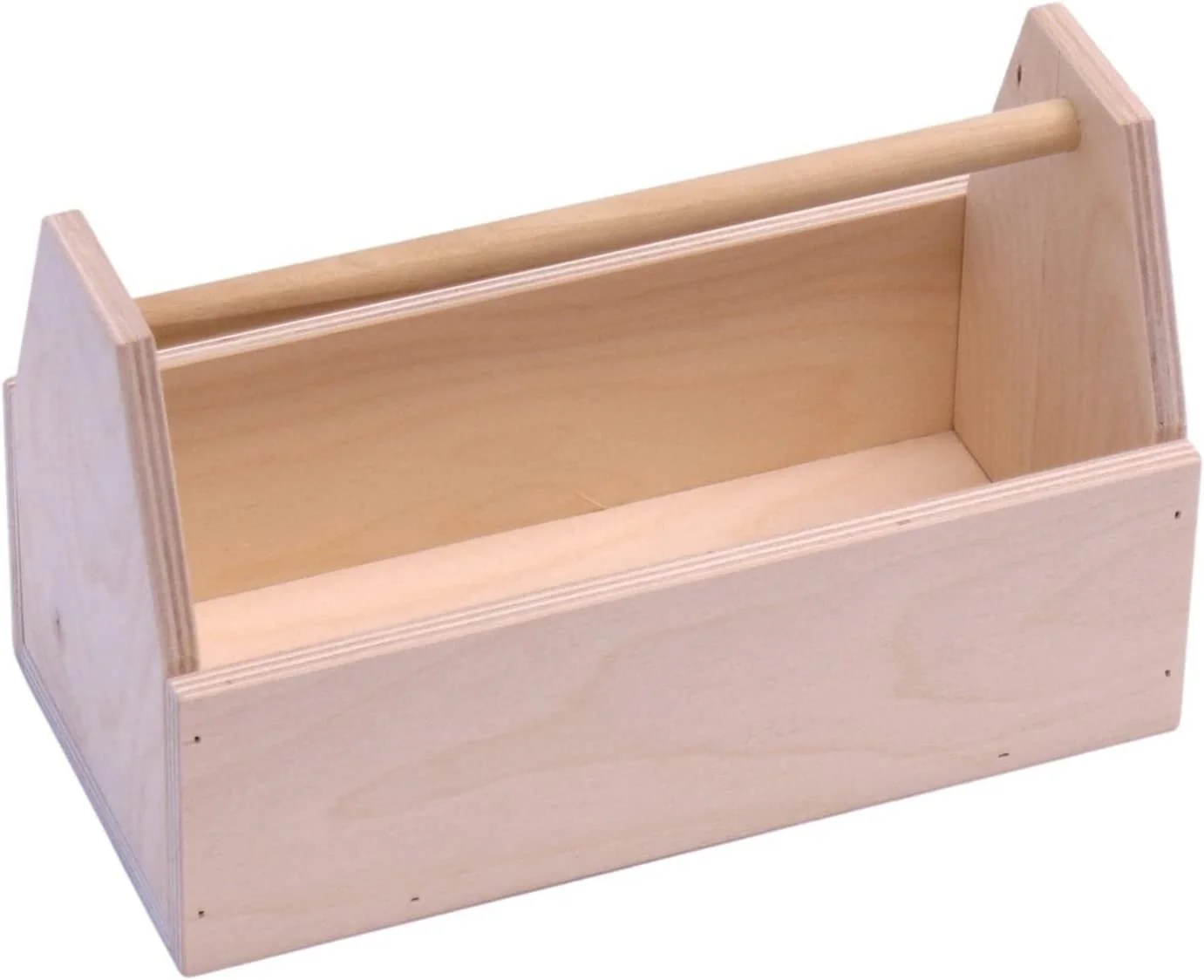 AmishToyBox.com Tool Box Toy Play Set, 6 Piece Wooden Toy Kid's Tool Set