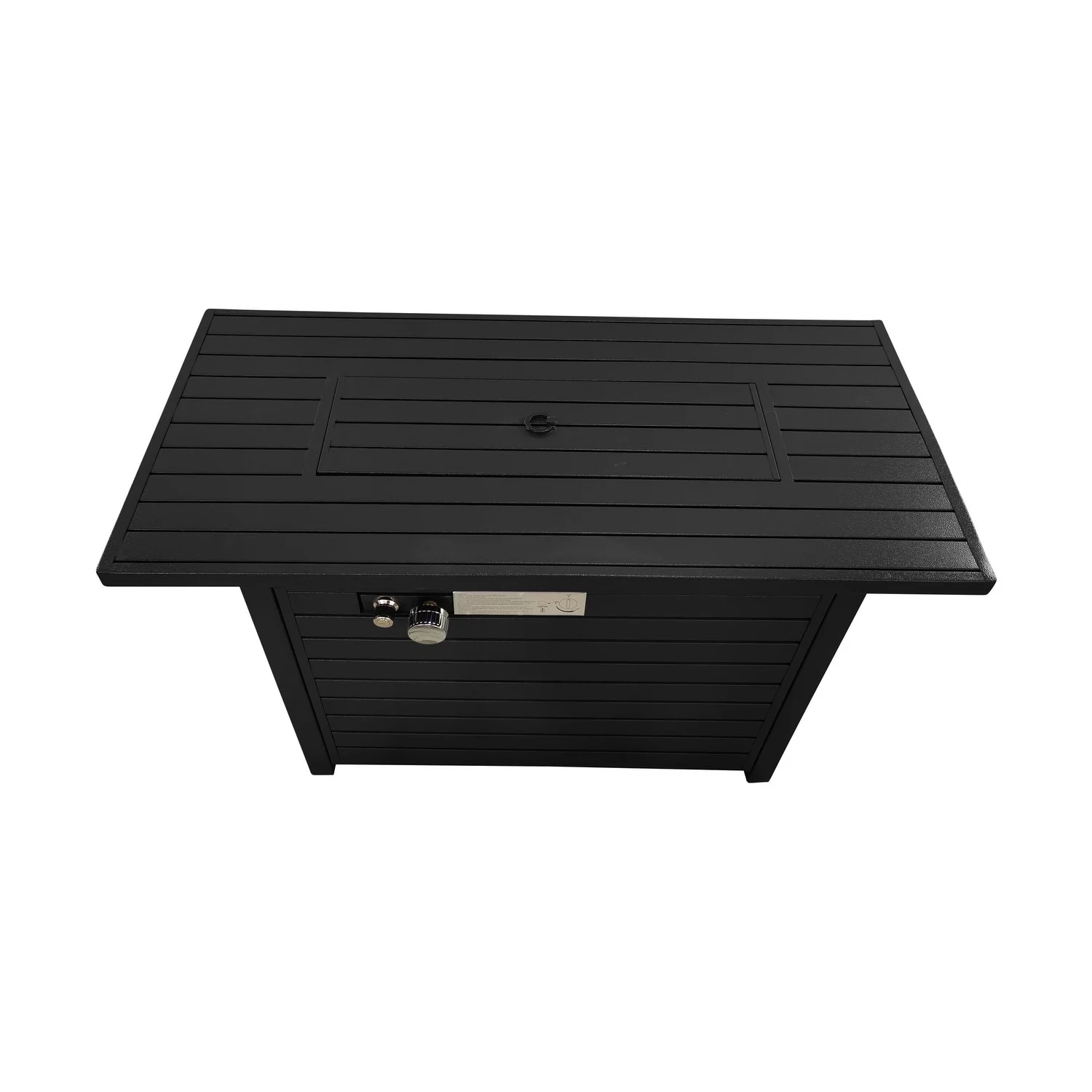 Living Source International LSI Steel Propane/Natural Gas Fire Pit Table Black