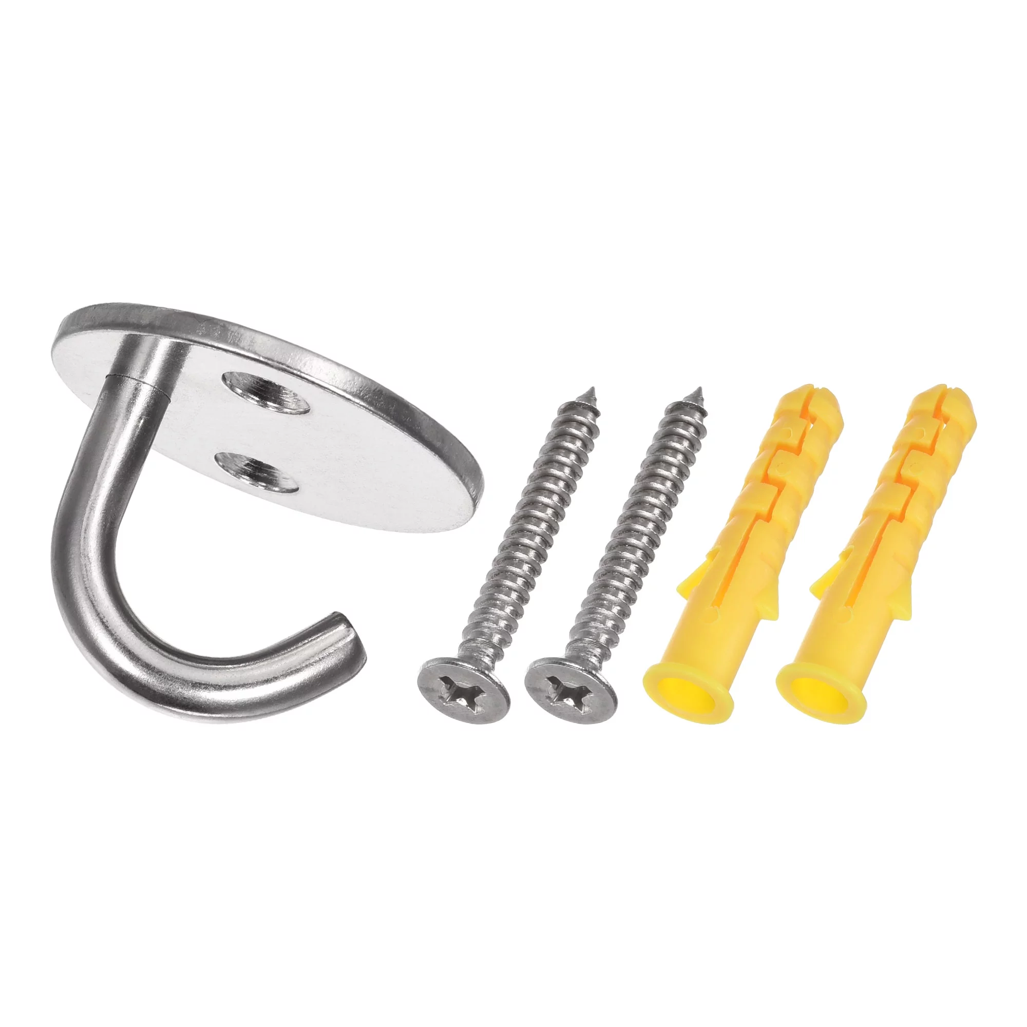 Uxcell Ceiling Hooks 304 Stainless Steel 40mm for Hanging Plants 6Pack