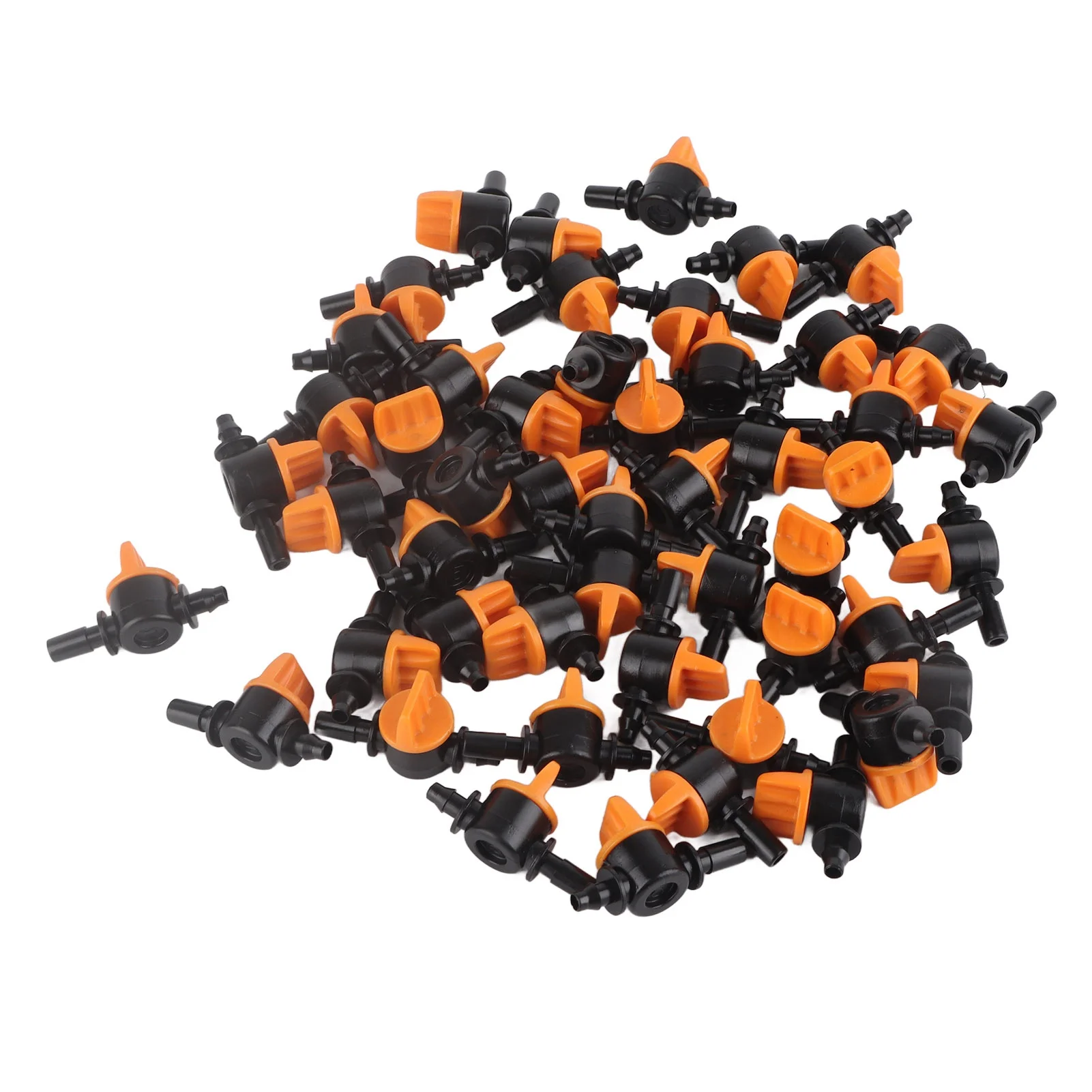 Jadeshay Drip Irrigation Valve 50Pcs 4/7mm Outer Diameter 6mm/0.2in Drip Irrigation Switching Valve for Irrigation System