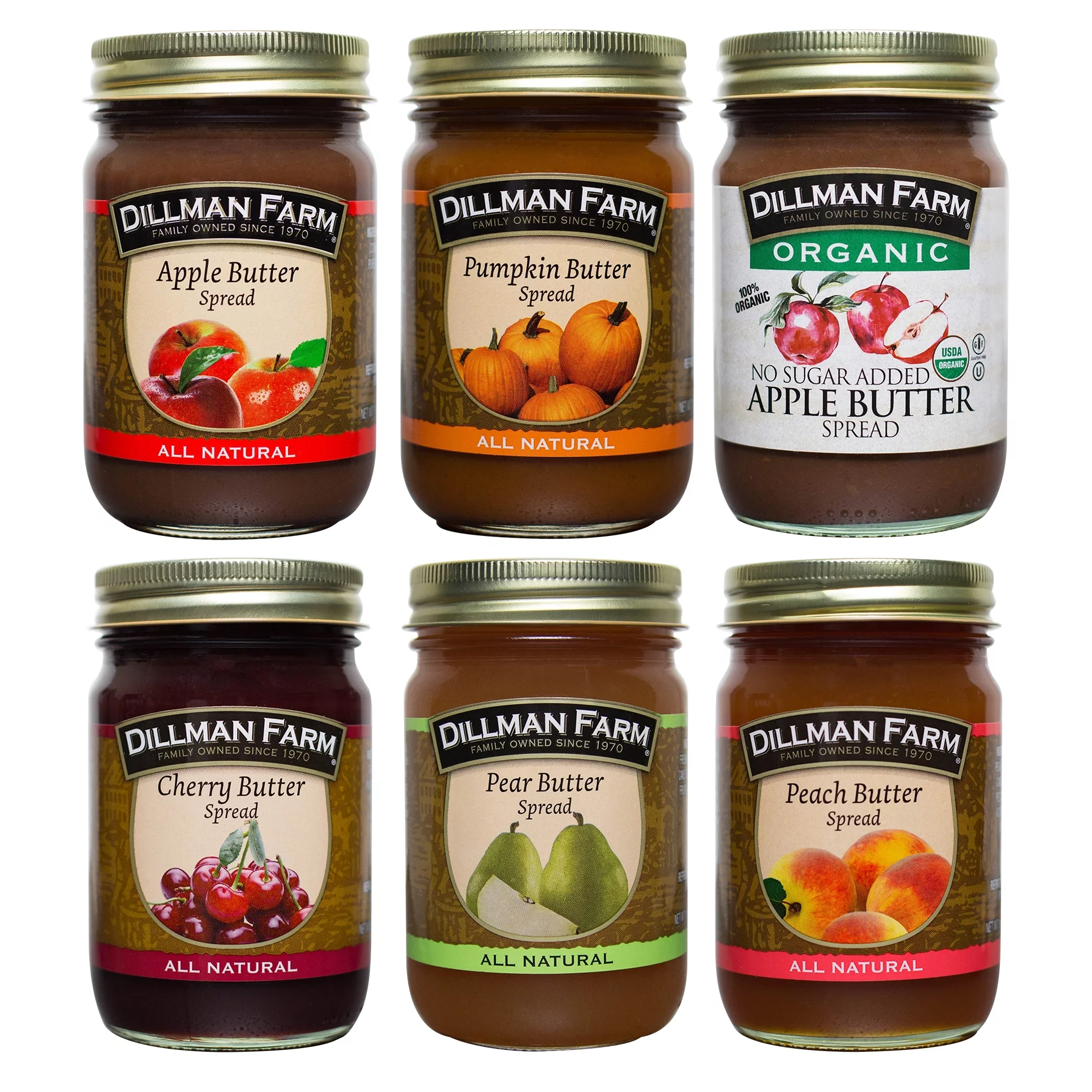 Dillman Farm 6 Piece Fruit Butter Variety Pack