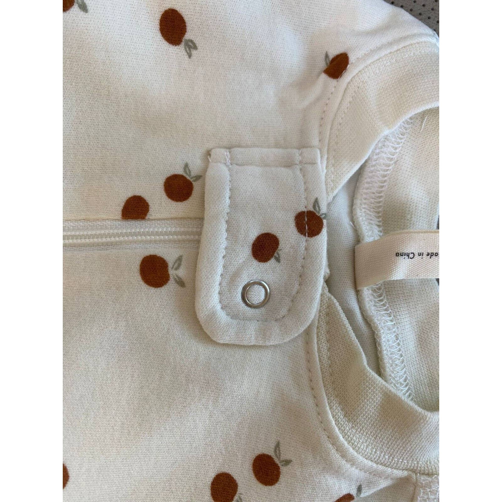 Quincy Mae Toddler Nectarine Brushed Jersey Zipper Pajama Jumpsuit 2-3 years