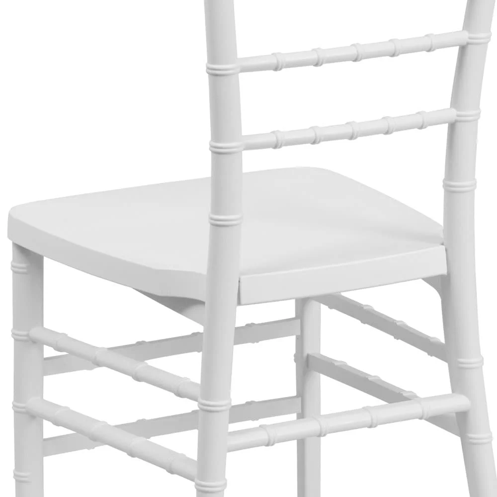 Flash Furniture Resin Stacking Chiavari Chair - Hospitality and Event Seating White