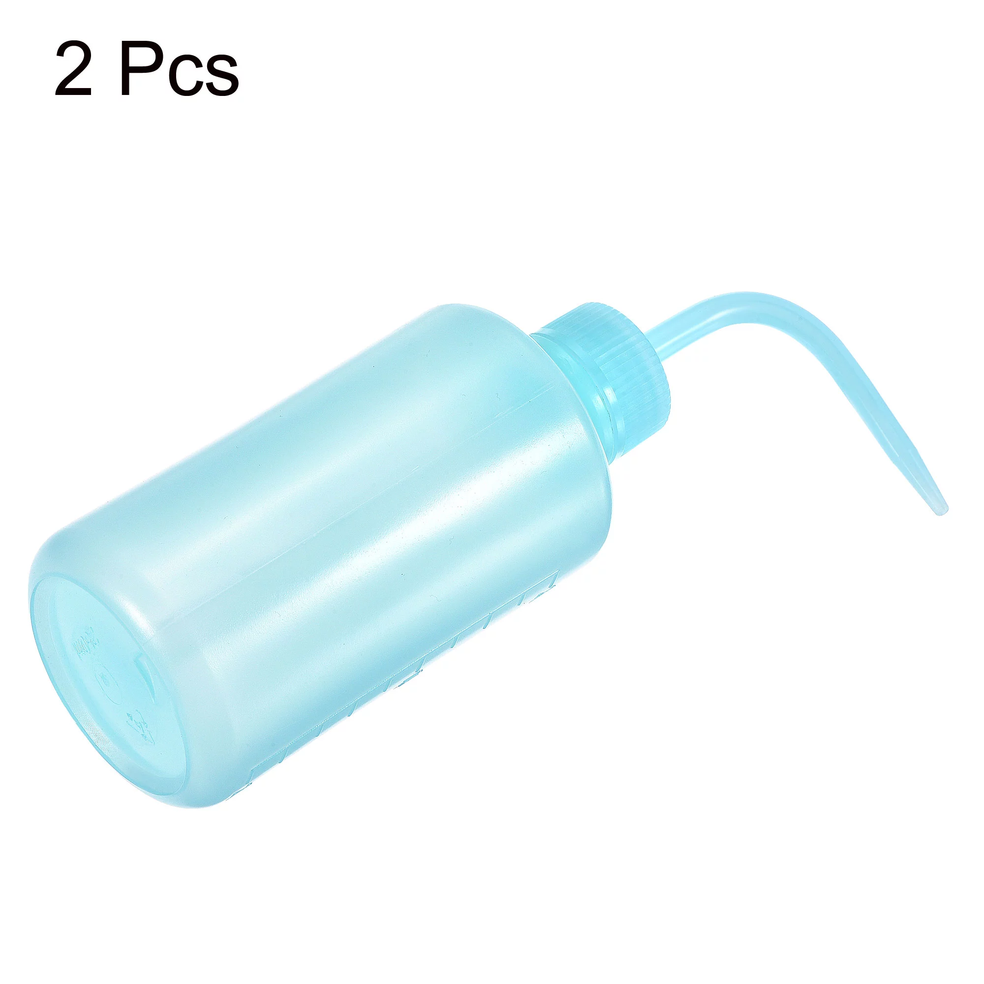 Uxcell 250ml Plastic Water Irrigation Spout Squeeze Washing Bottle, Blue 2 Pack
