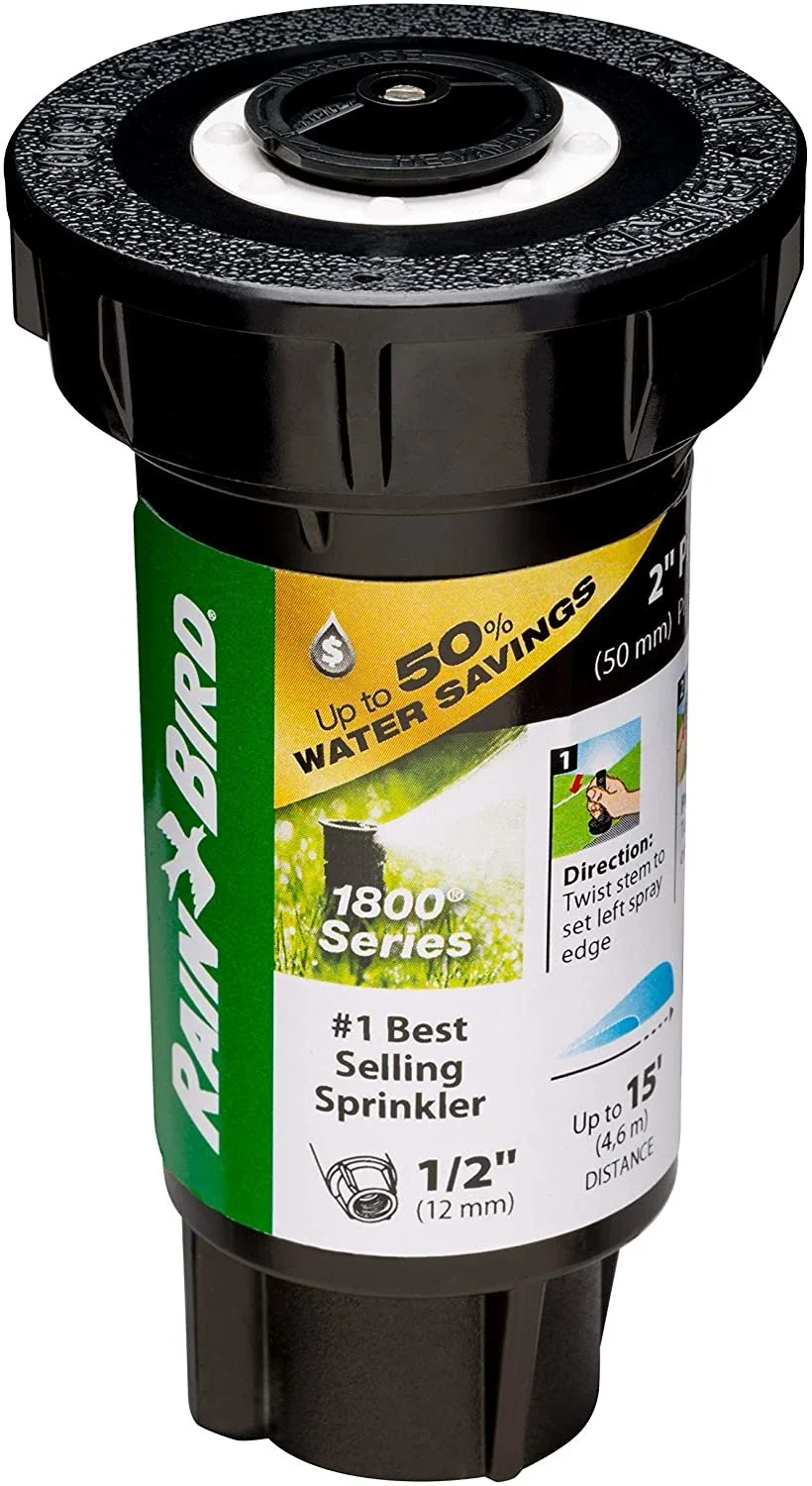 Rain Bird 1802HV15PR Pressure Regulating Professional PRS pop-up Sprinkler, Black