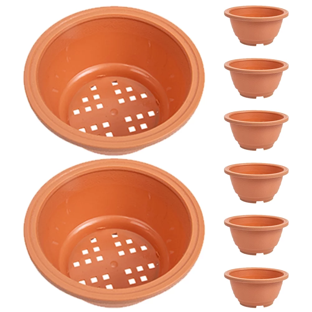 Gongxipen 8pcs Gardening Flower Pot Flower Planter Garden Plant Pot Plastic Plant Pots