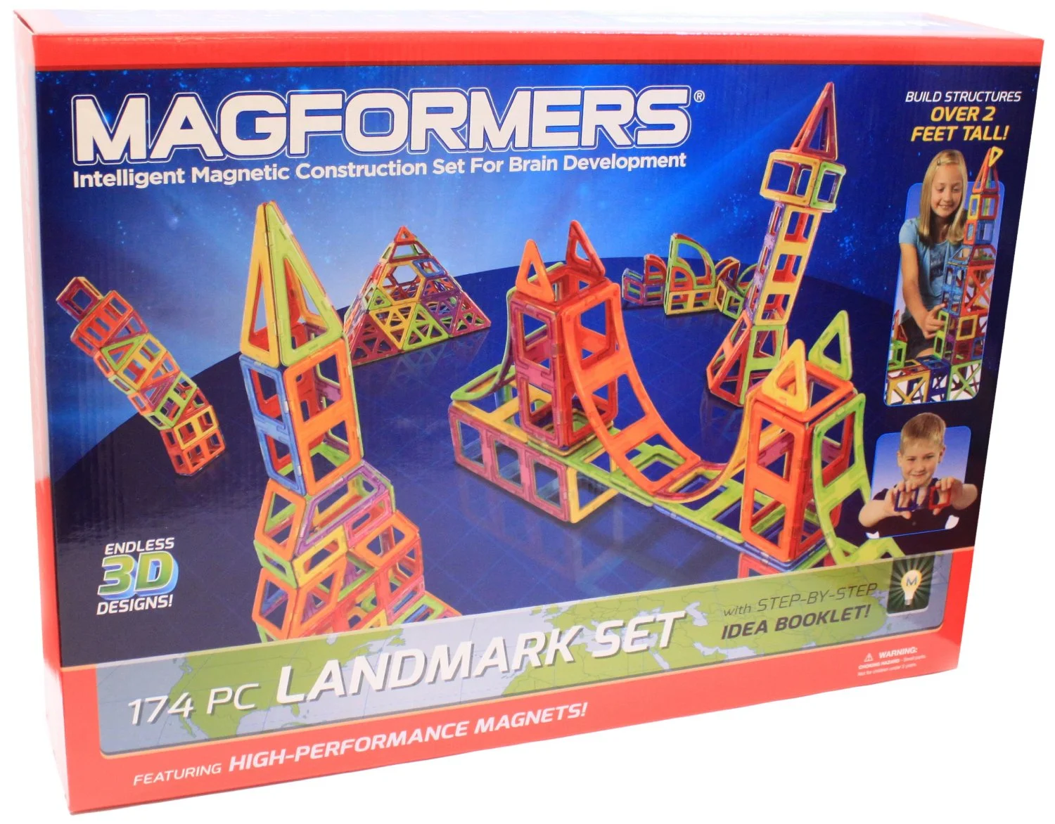 Magformers Construction 174 Piece Landmark Build Set