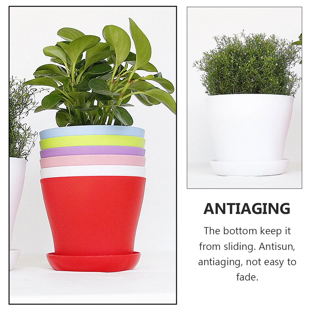 Guichaokj 25pcs Succulent Plant Pot Saucer Round Tray Plastic Flower Pot Plate Holder