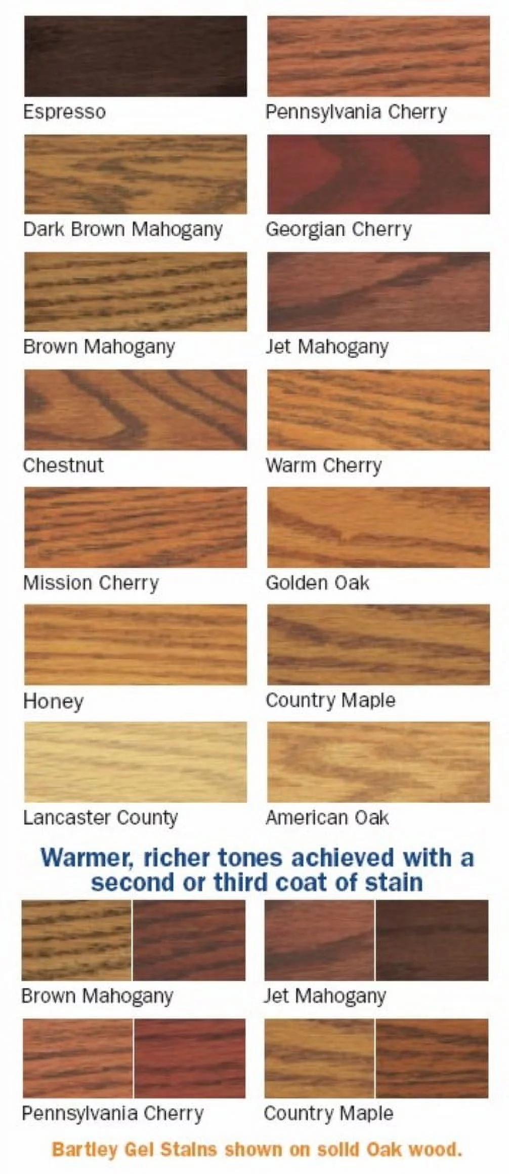 BARTLEY AMERICAN OAK GEL STAIN 1/2 PINT