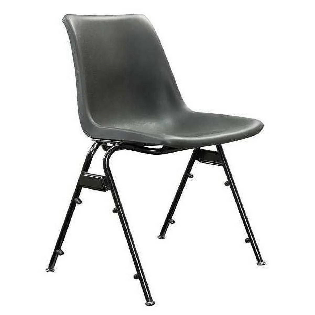 ZoroSelect Stacking Chair Plastic Black