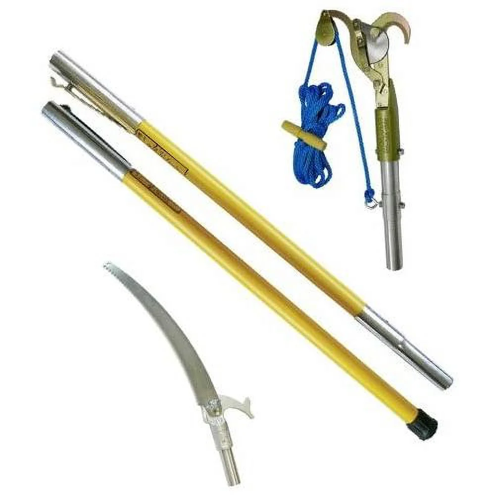 FG-Series Manual Pole Saw And Tree Pruner With Two 6-Foot Fiberglass Poles