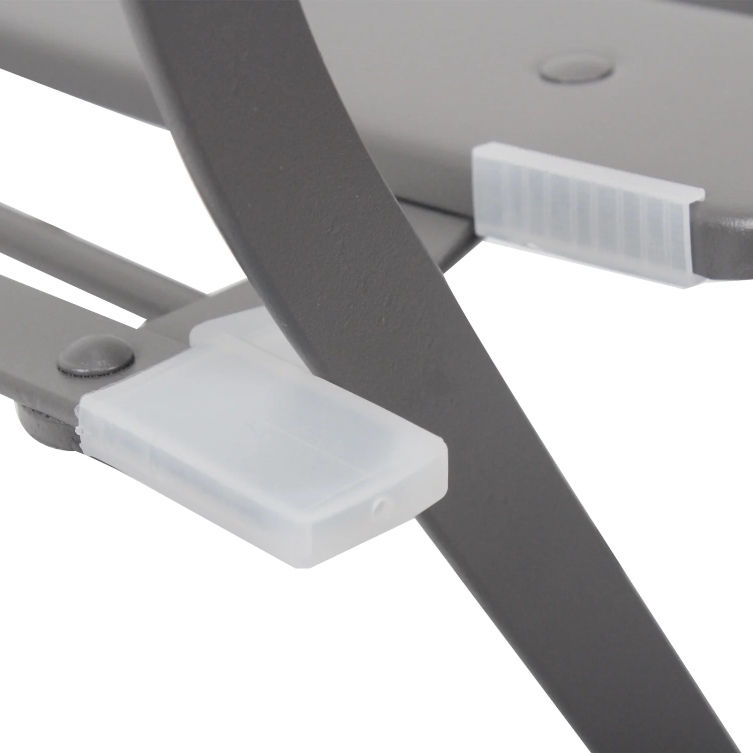 3 Pieces Patio Bistro Balcony Metail Chair Table Set-Gray