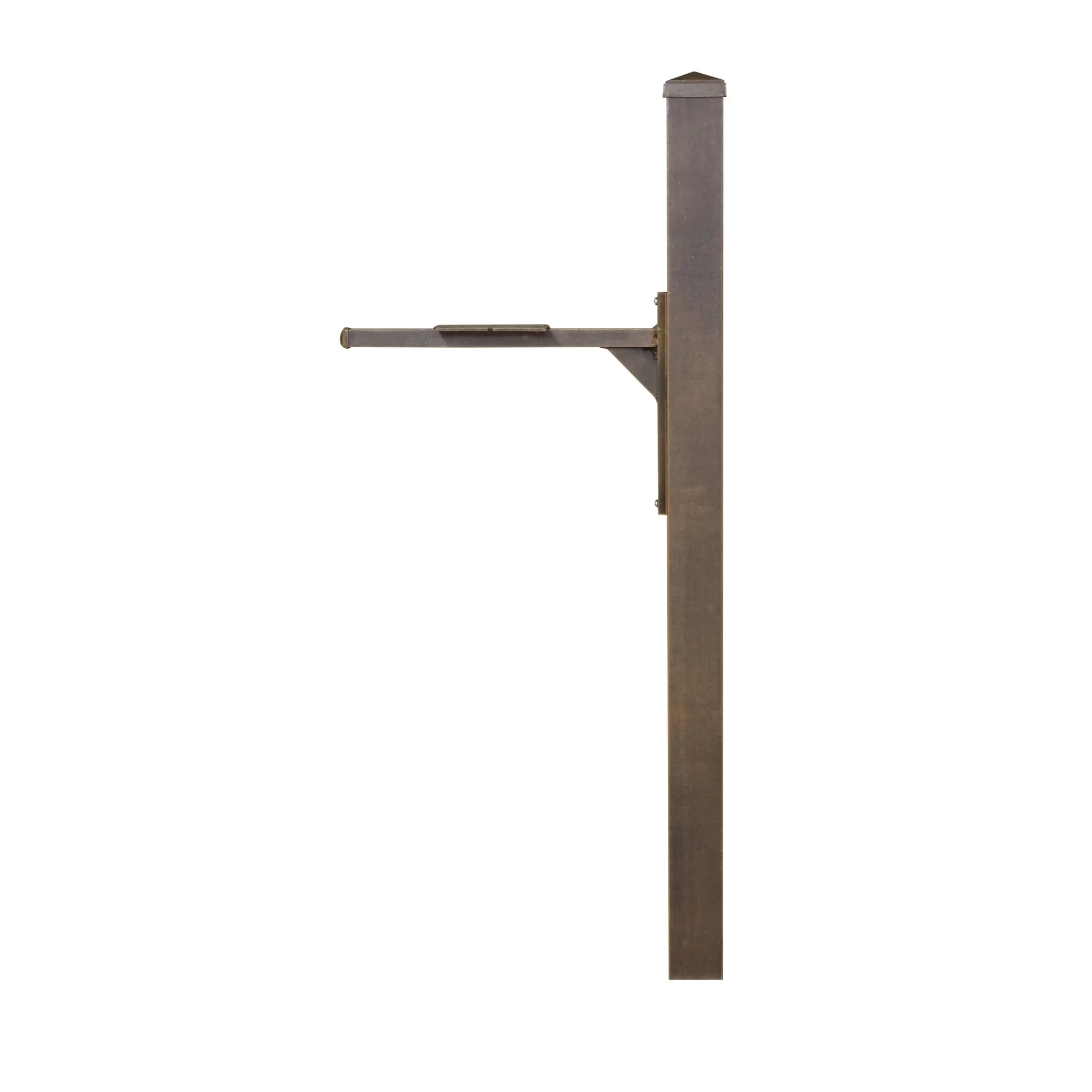 SPK-720 Wellington Direct Burial Mailbox Post Smooth Square Decorative Aluminum
