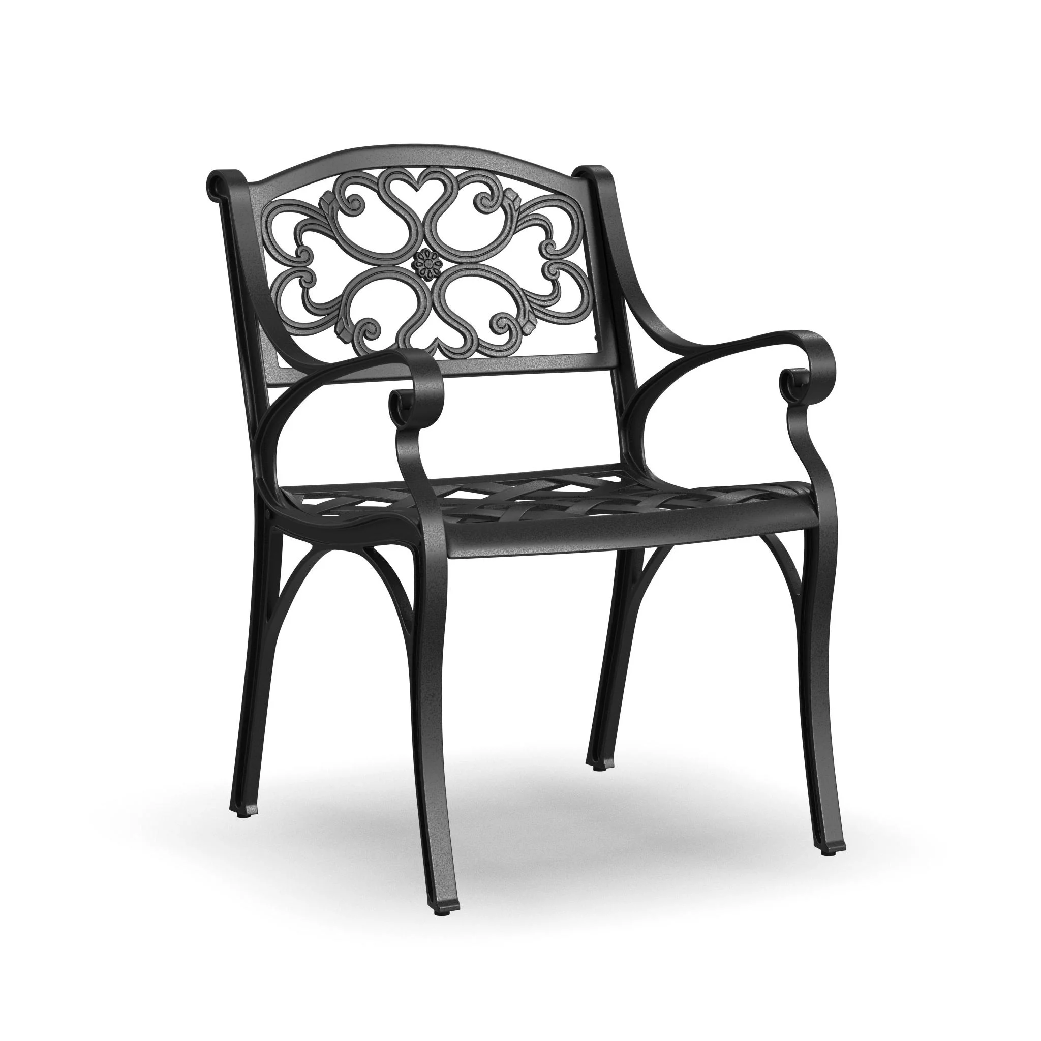 Homestyles Sanibel Aluminum Outdoor Chair Pair in Black