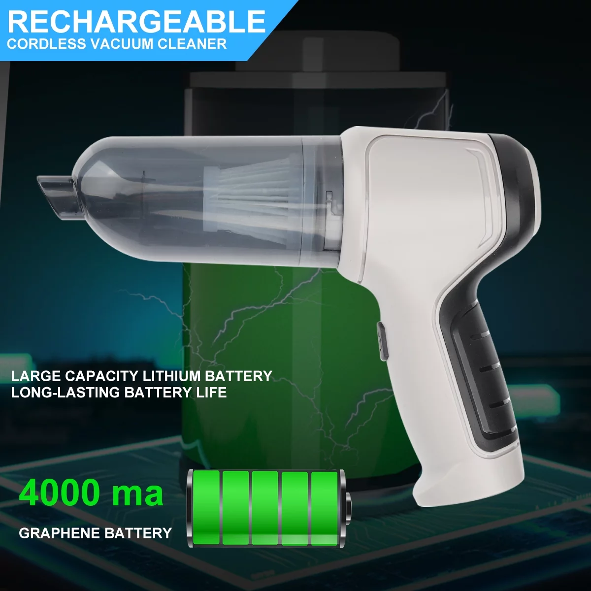 AIRKOUL 4 in 1 Upgrade Mini Car Vacuum Cleaner Air Blower Wireless Handheld Rechargeable