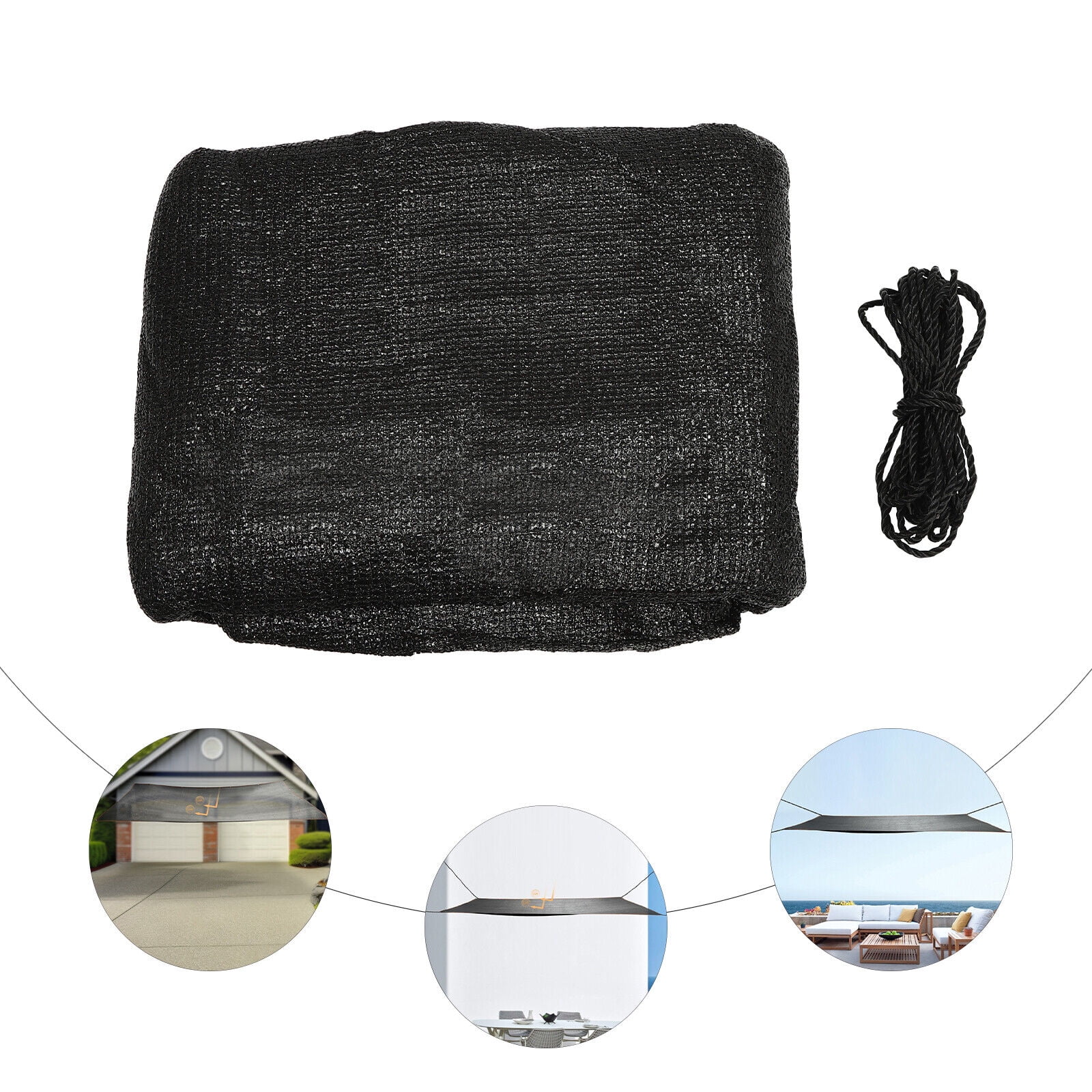 80% Resistant Shade Cloth fit Plants Garden Greenhouse Woven Net Mesh Post-Mount