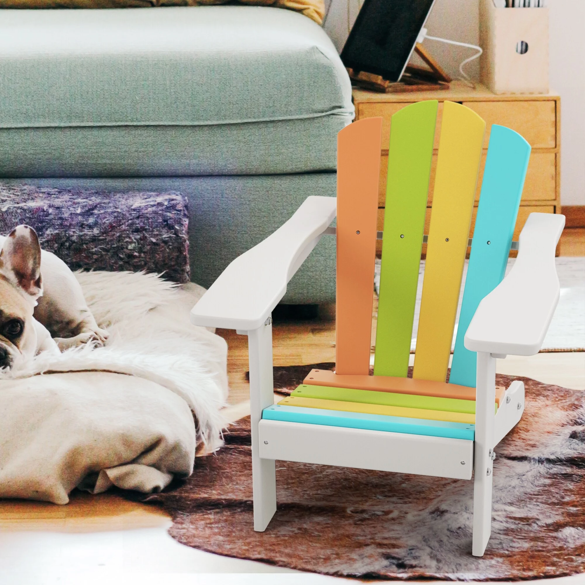 Kids Adirondack Chairs Poly-wood All-Weather Resistant - N/A