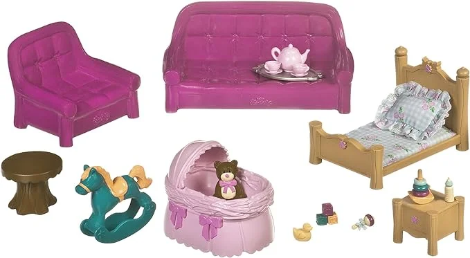 Lil Woodzeez Living Room & Nursery Set - Can Be Used with All Families & Environments - Ages 3+