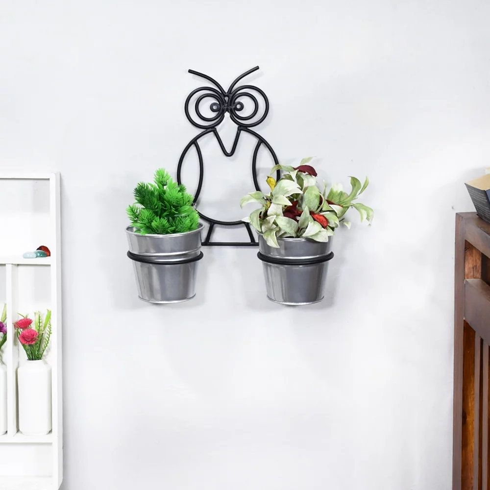 BBH Homes Handmade Round Shaped Iron Planters 13.2 x 11.4 x 4.6 Inch BBVK1008