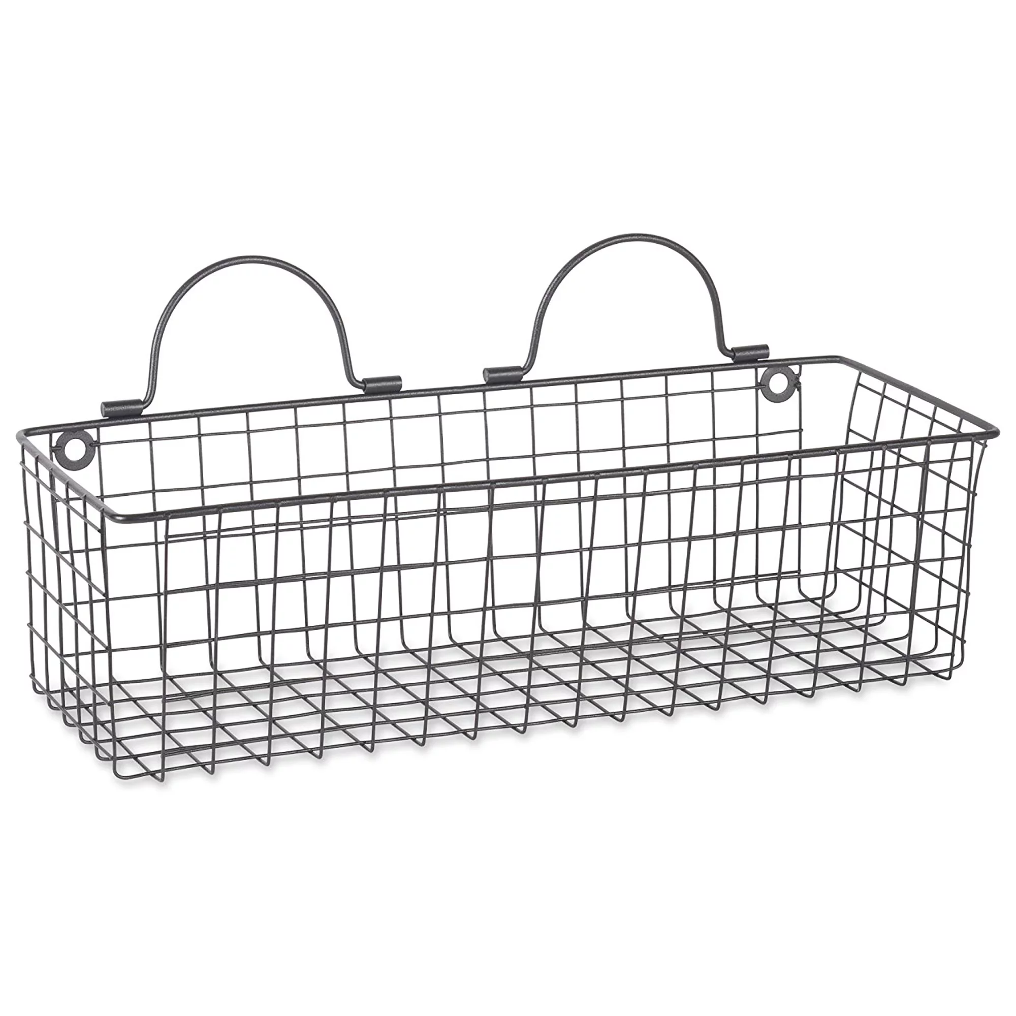 Wire Wall Basket Medium Grey (Set of 2)