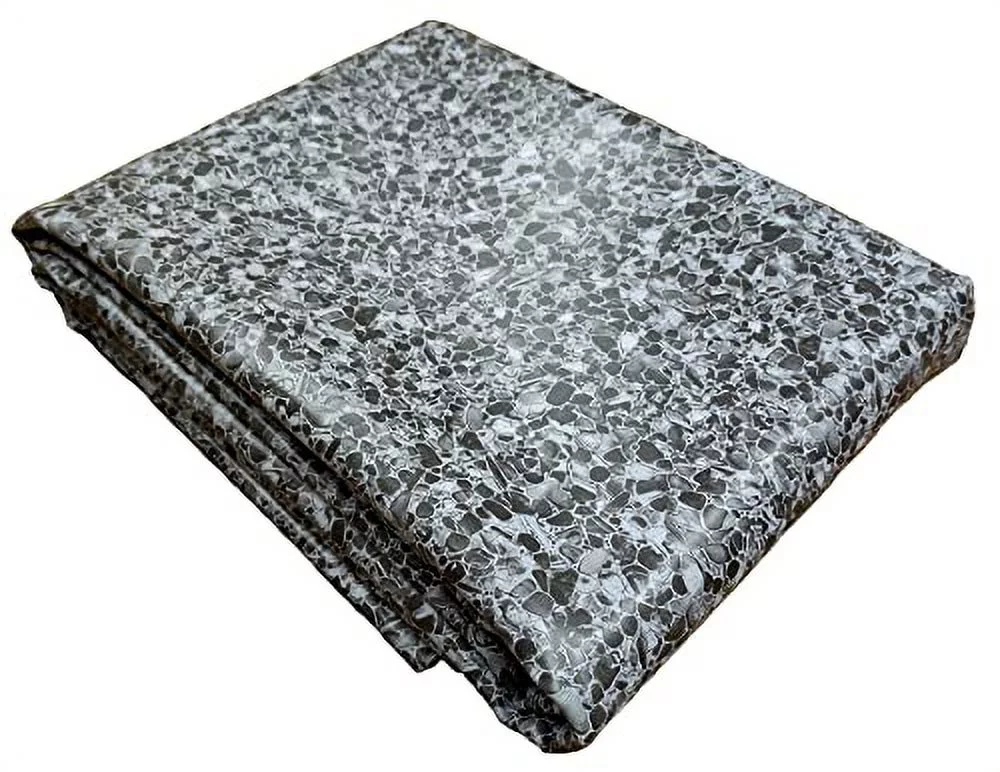' - 6X6 Gray Pond Liner With Black Printed Pebble Design-6'W X 6'L (1.83M X 1.83M) In 25-Mil Graystone PVC (0.63Mm)-Fish/Plant Friendly For Ponds, Streams & Water Gardens