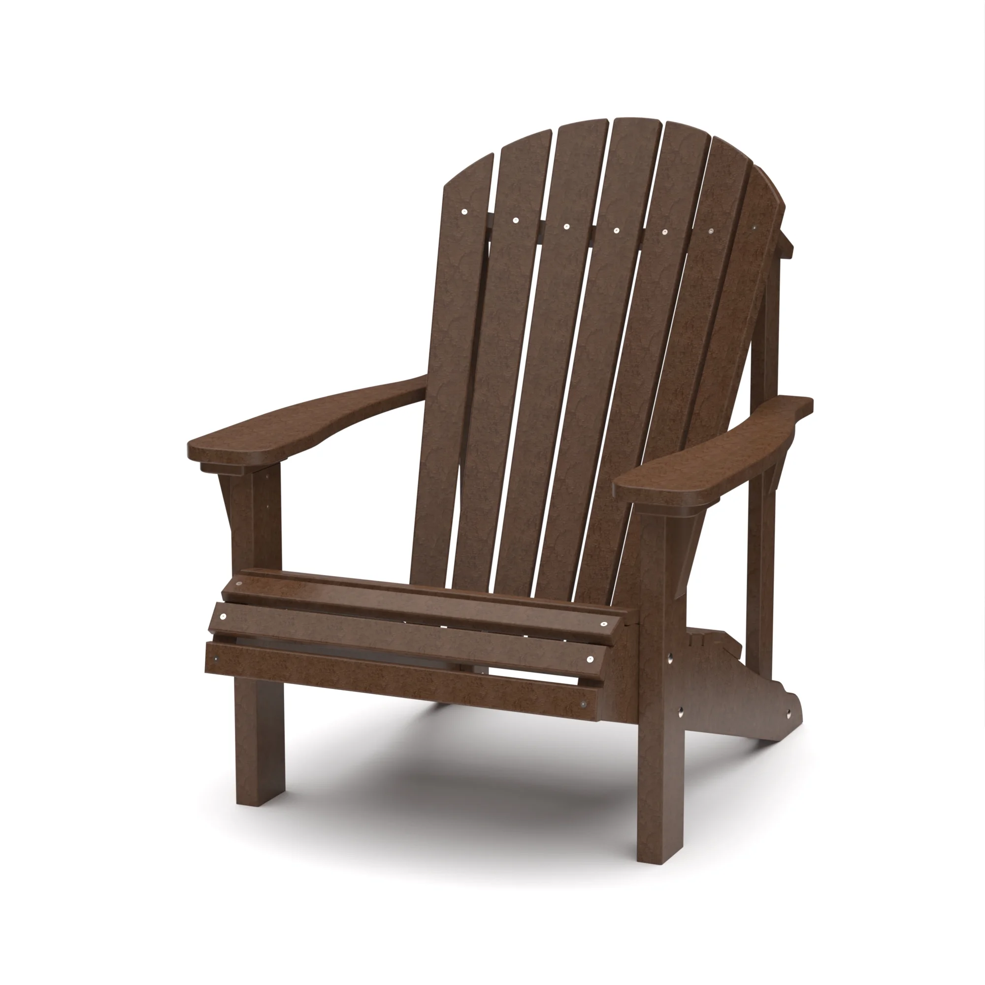 Wildridge Heritage Sunrise Adirondack Chair, Tudor Brown, Outdoor Weather Resistant Poly Patio Furniture