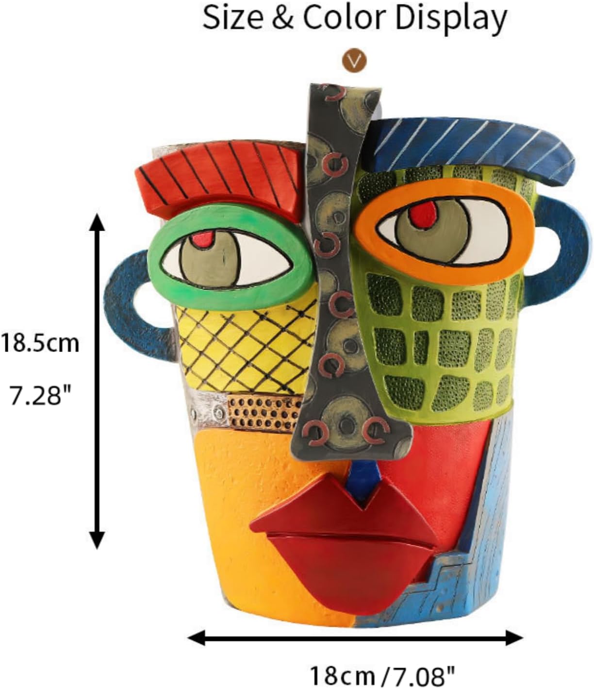 SQDWYGG Fauvism abstract beauty face flower pot, decorated with outdoor balcony green plants and potted plant containers in the courtyard,Modern,7.08