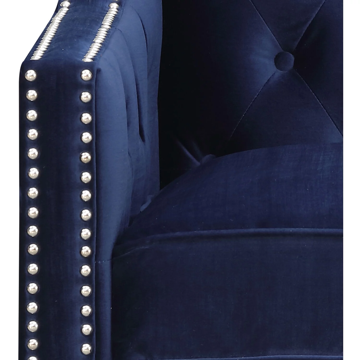 Hanover Willa Wingback Chair, Navy Blue