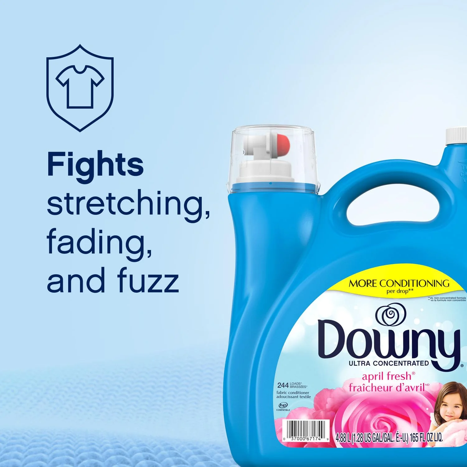 Downy Ultra Laundry Liquid Fabric Softener (Fabric Conditioner), April Fresh, 140 fl oz, 190 Loads (Pack of 4)