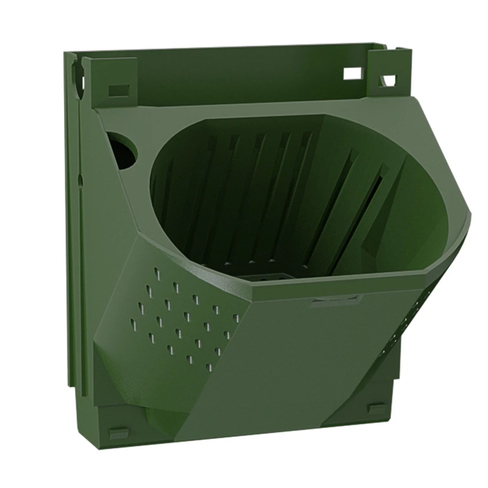 BNNG Wall Hanging Planters, Hanging Flower Pots for Railing Fence - Indoor Outdoor Balcony Wall Planter Hanging Basket, Plastic Pot Plant Container - Half Round Vertical Greening Plant Pot