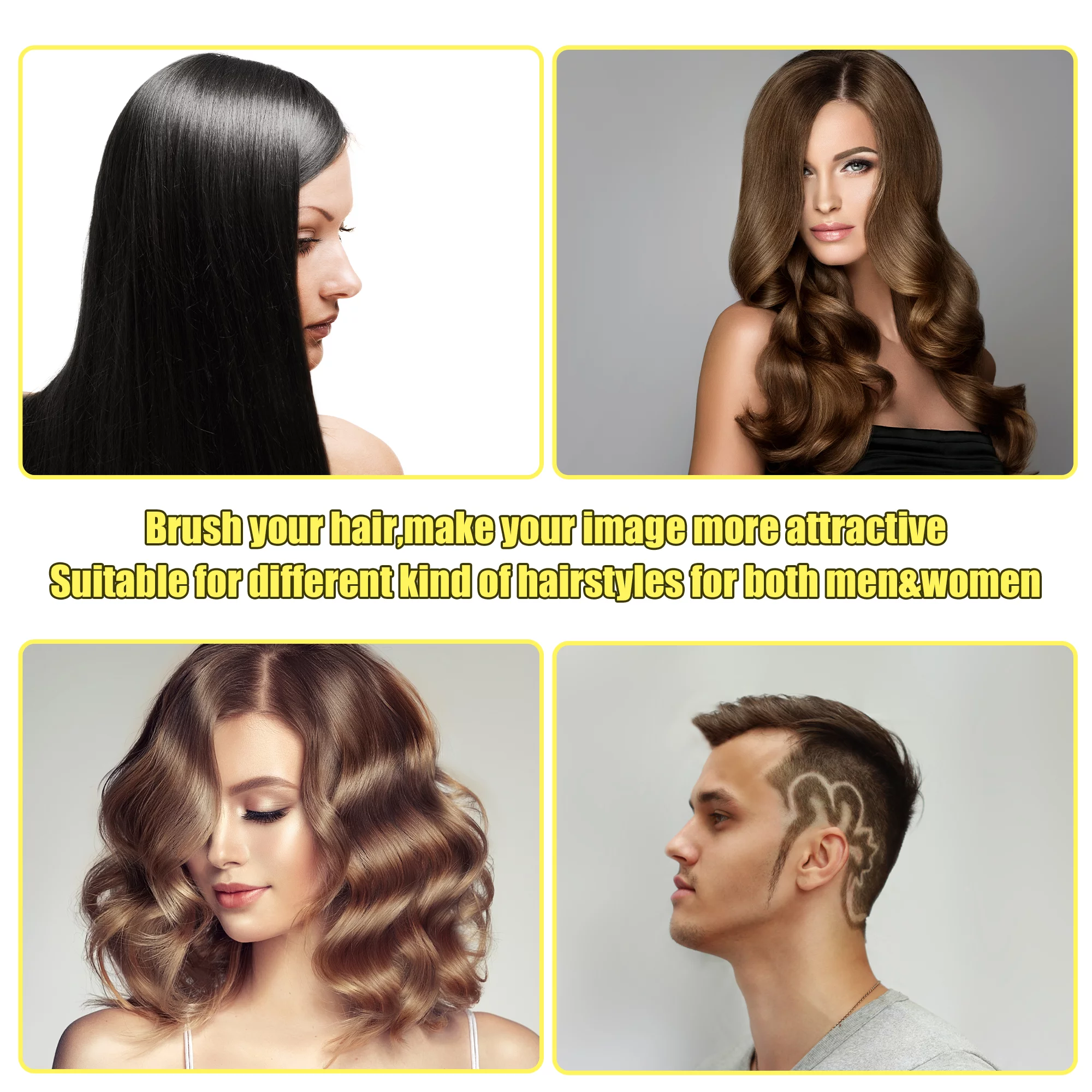 Vocoste 2pcs Afro Hair Pick Comb Large Small Hair Fork Comb Hairdressing Styling Tool Black