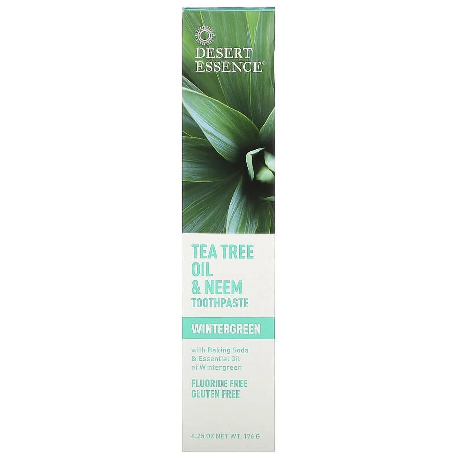 Desert Essence, Tea Tree Oil & Neem Toothpaste, Wintergreen, 6.25 oz