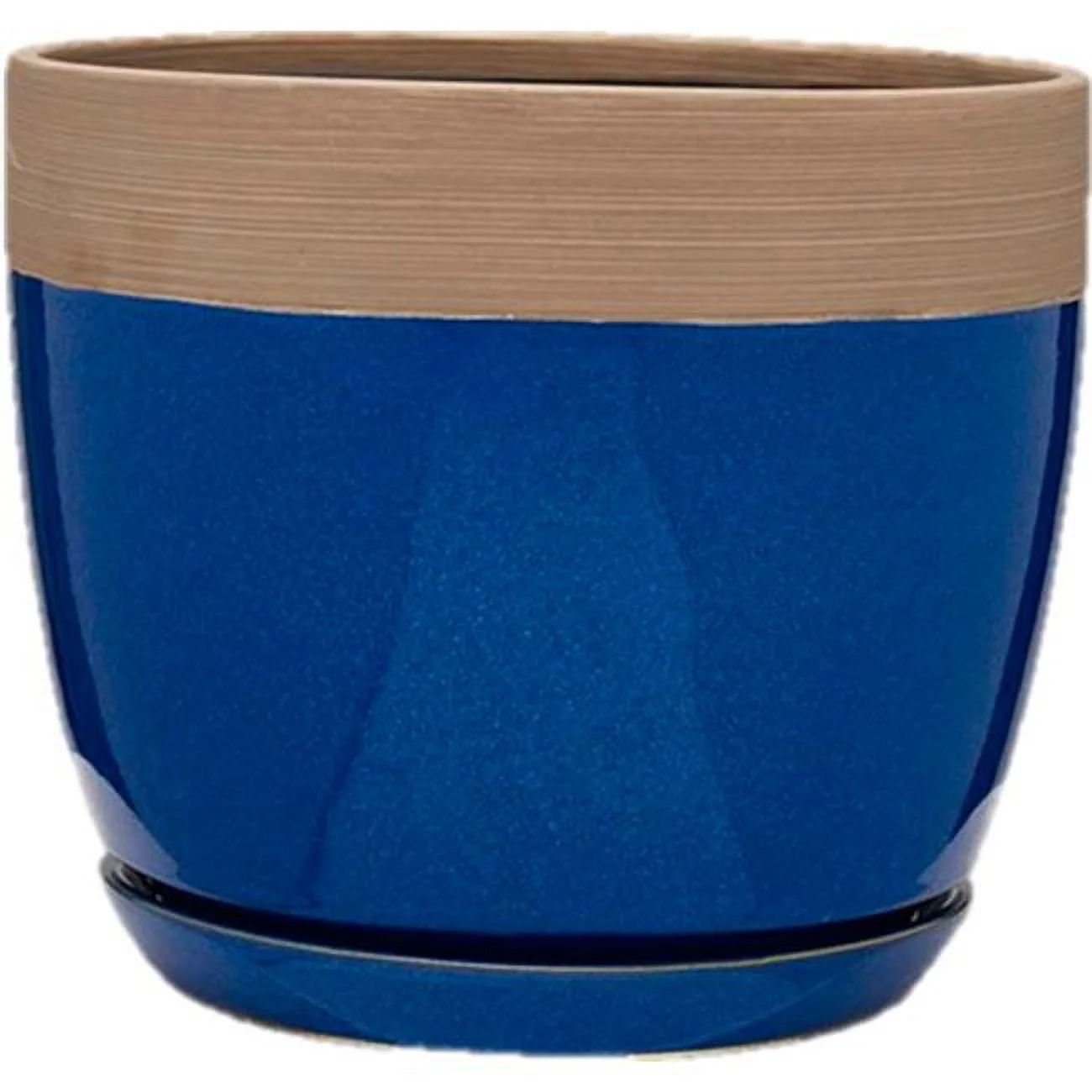 TopDawg 40144 12 in. Clay Works ANA Planter, Navy