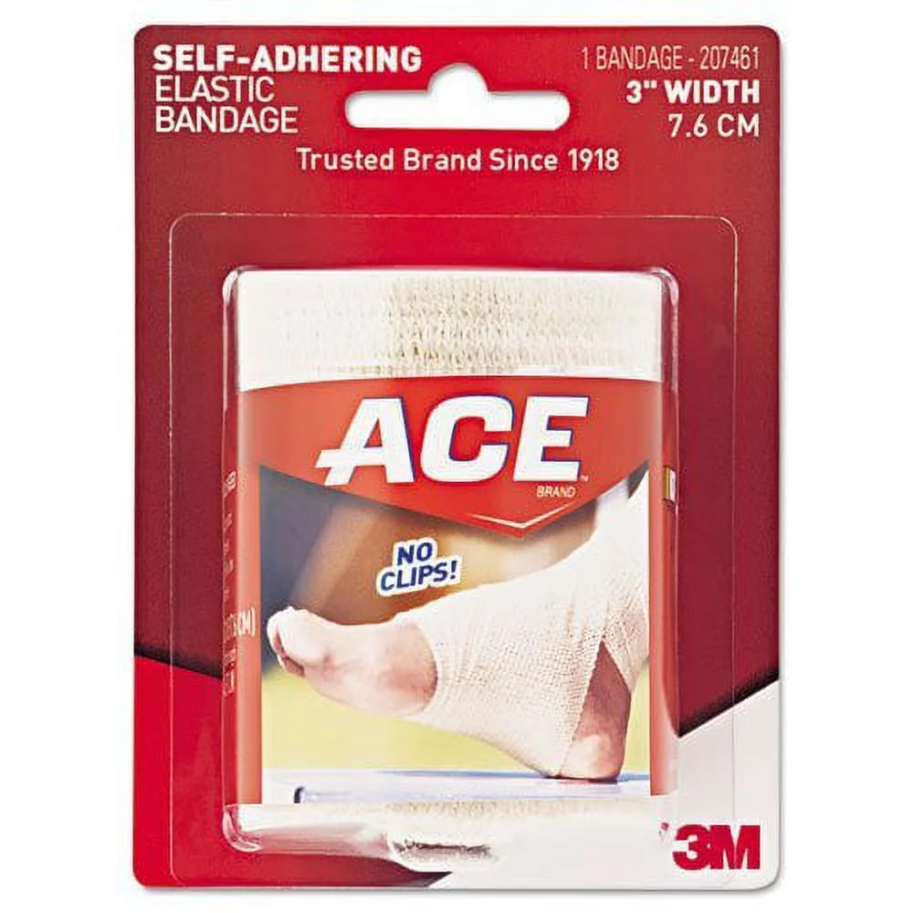 ACE Self-Adhesive Bandage No ClipProvides Firm Support and Compression 3 in