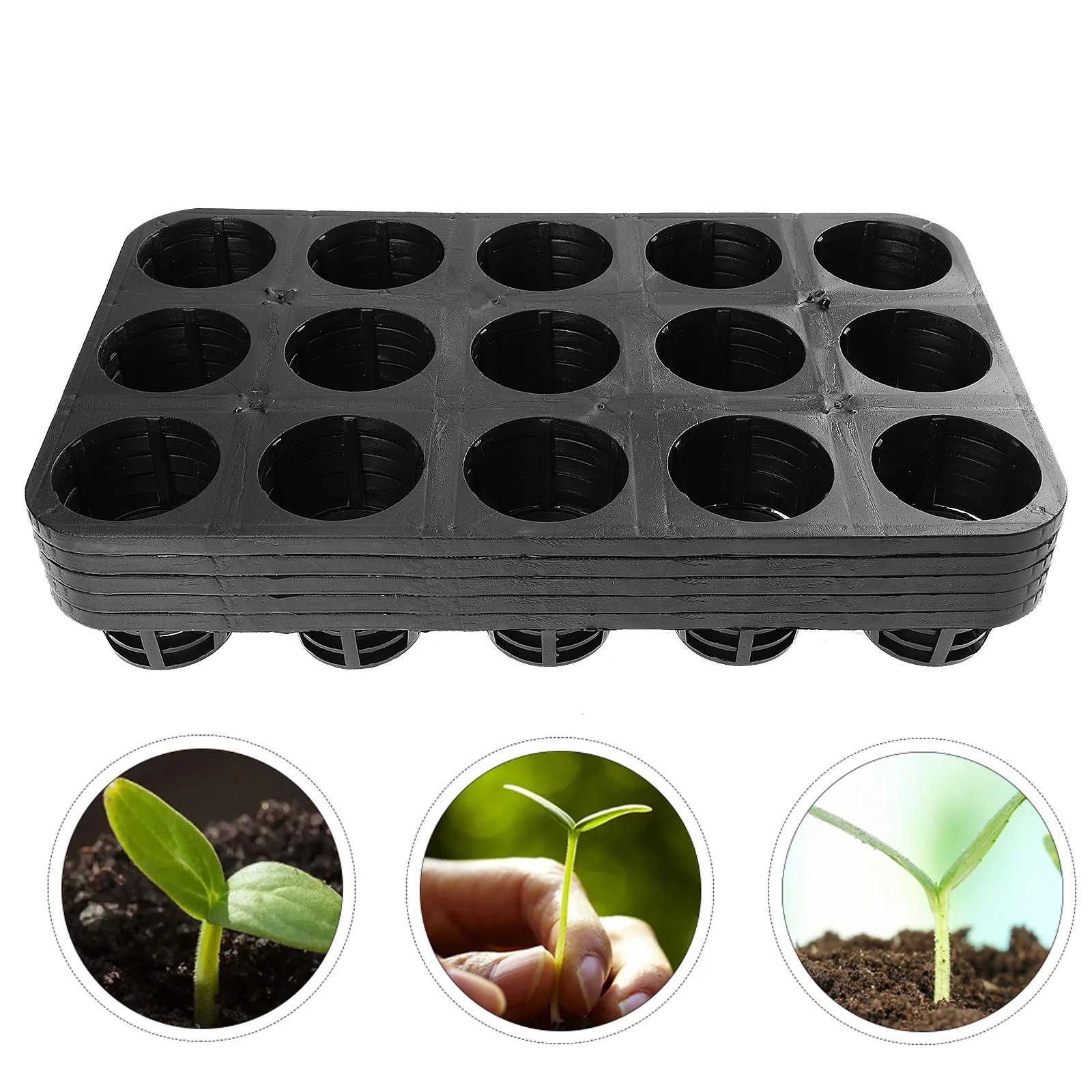 Guichaokj 5pcs Plant Growing Trays Planting Germination Plates Plant Flower Growth Tray