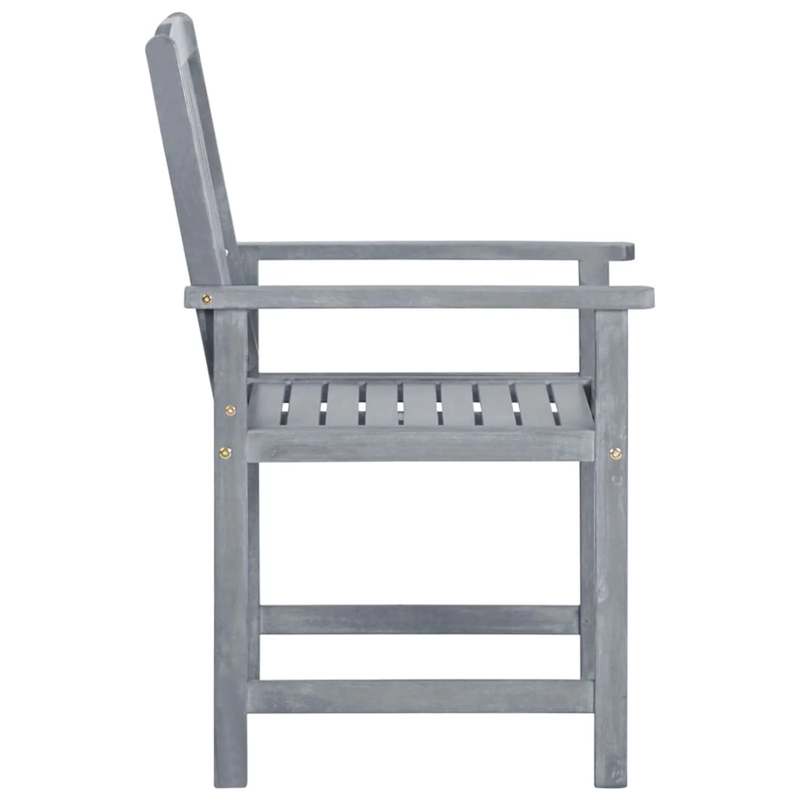 OWSOO Garden Chairs 2 pcs Gray Solid Acacia Wood
