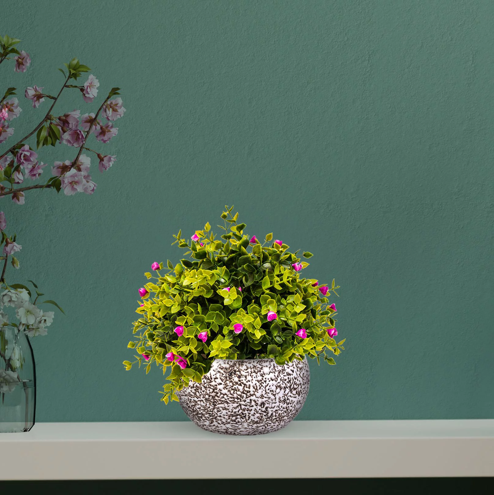 Terra Glazed Ceramic Bowl Planter