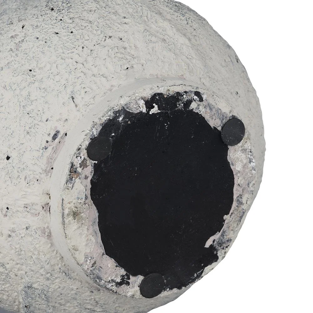 A&B Home Gray Terracotta Planter with Asymmetrical Wavy Texture 8.5