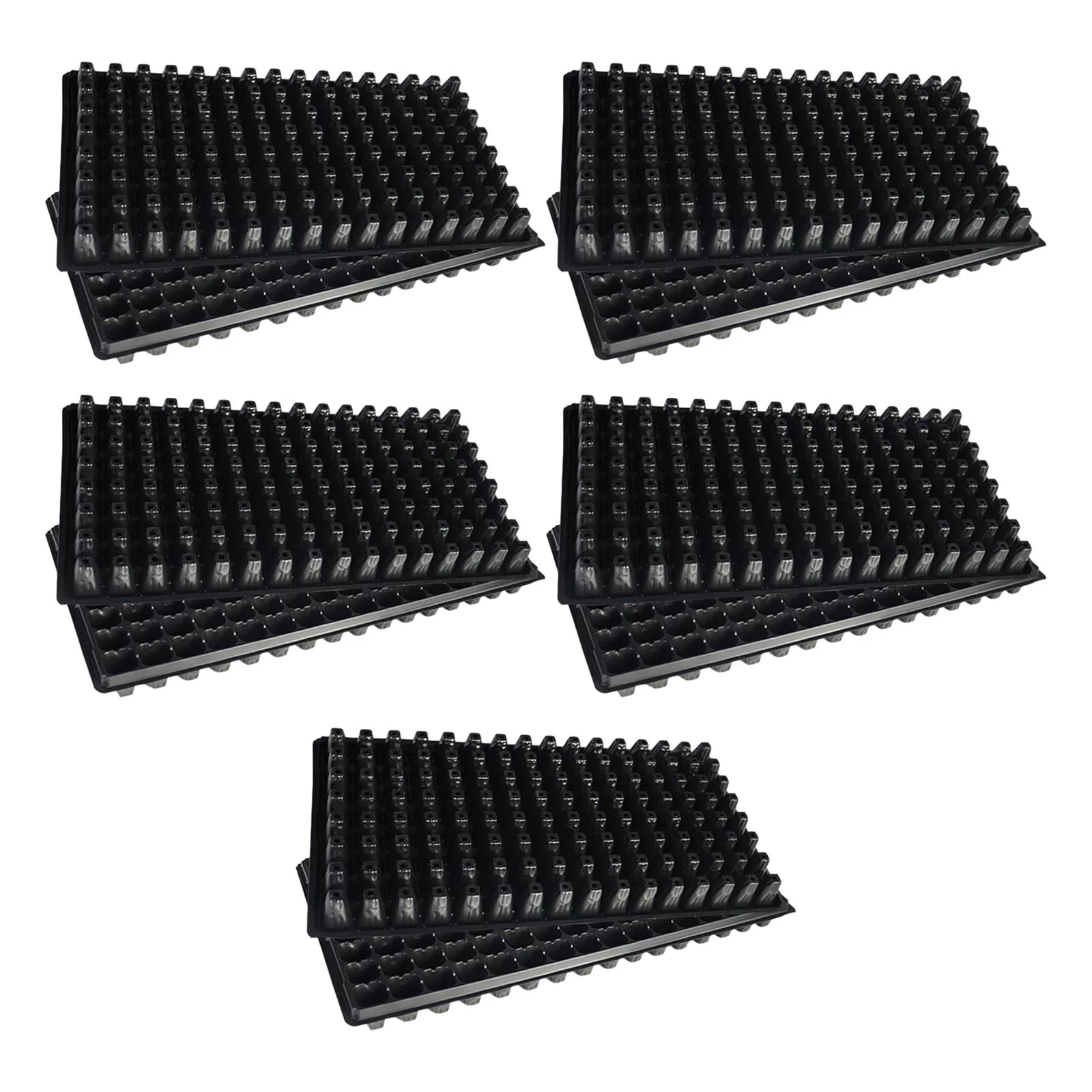 10 Pieces Seedling Starter Tray Seedling Plug Trays 128 Holes Planting Trays Germination Propagation Thickened Seedling Trays 100g