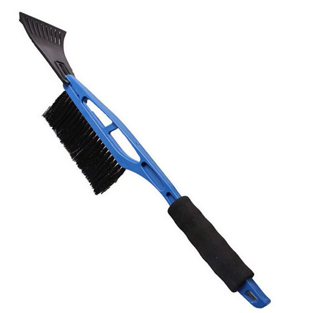 2 in 1 Car Snow Car Winter Snow Ice Scraper Snow Brush Car Cleaning Tool Removal Brush Outdoor Car Accessories blue