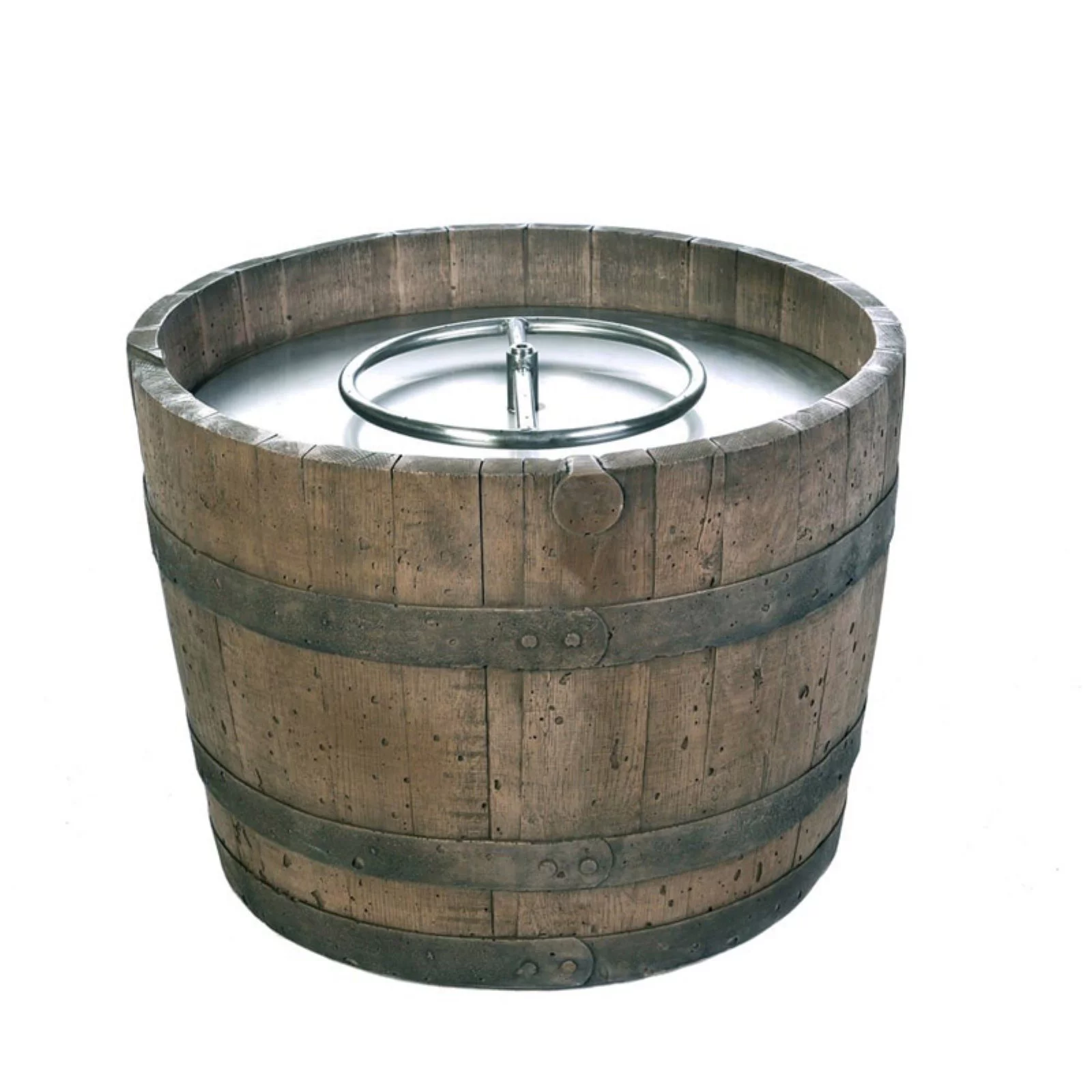 Tretco  Wine Barrel Fire Pit - Rust