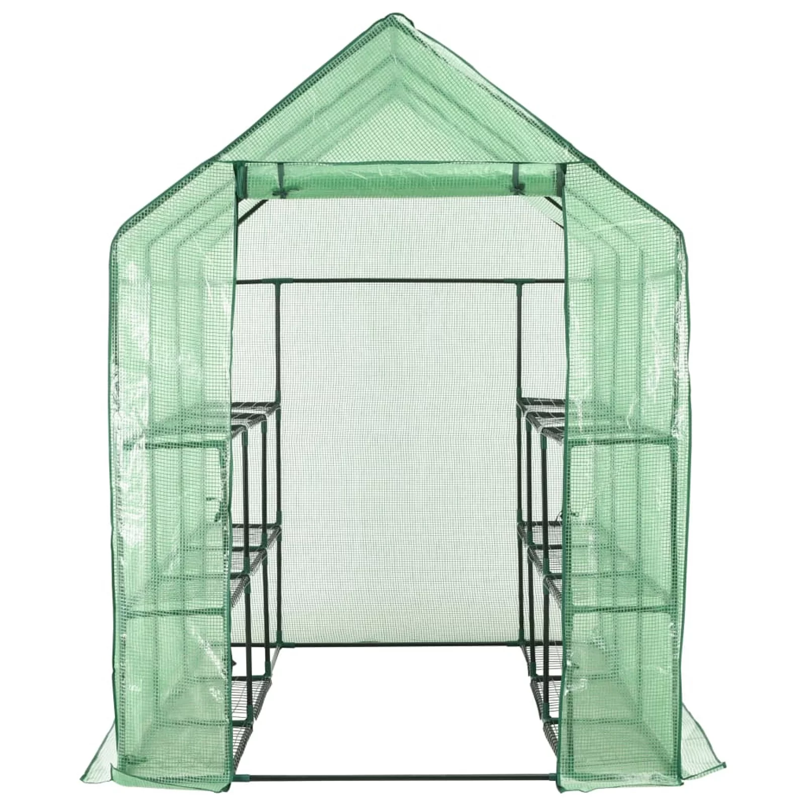 Tomshoo Walk-in Greenhouse with 12 Shelves Steel 56.3