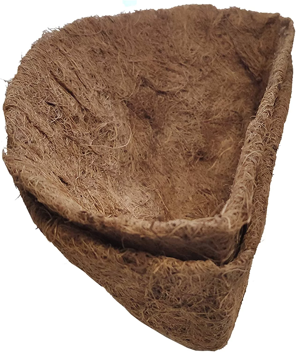 Coco Liner 14 inch for Planters, 2PCS Half Round Replacement Plant Basket Liners Coco Fiber Liner for Hanging Basket Wall Flower Basket, Half Circle Wall Planter