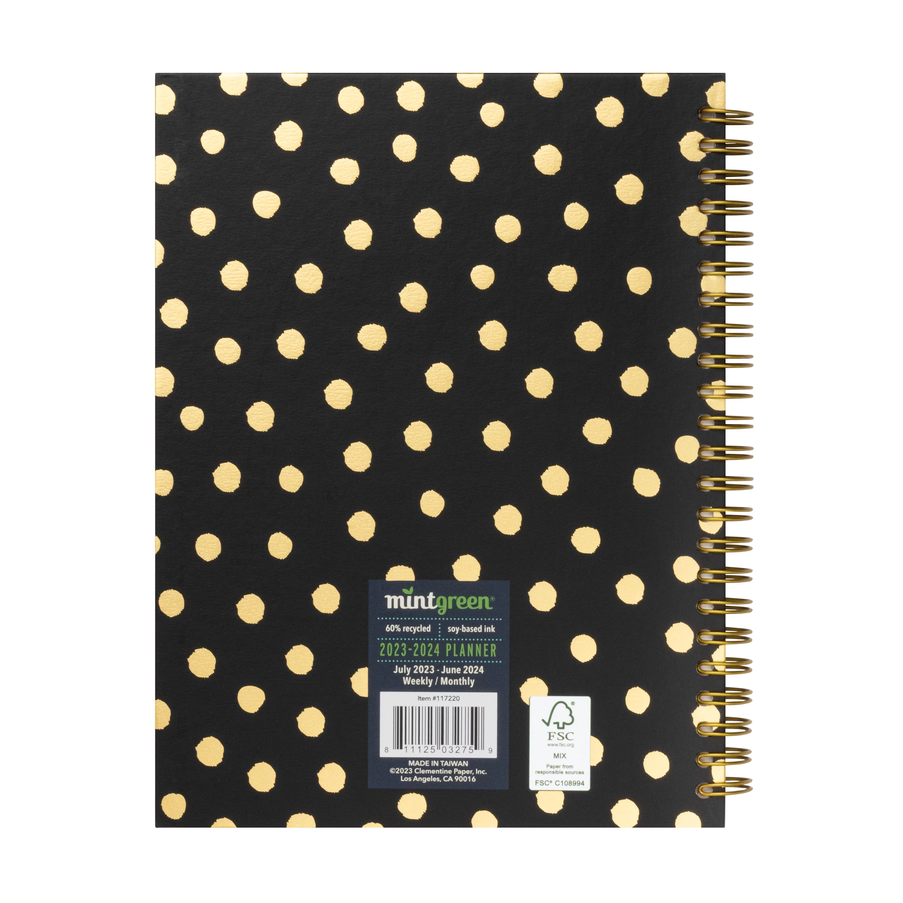 2023-2024 Mintgreen Weekly/Monthly Spiral Planner, 6