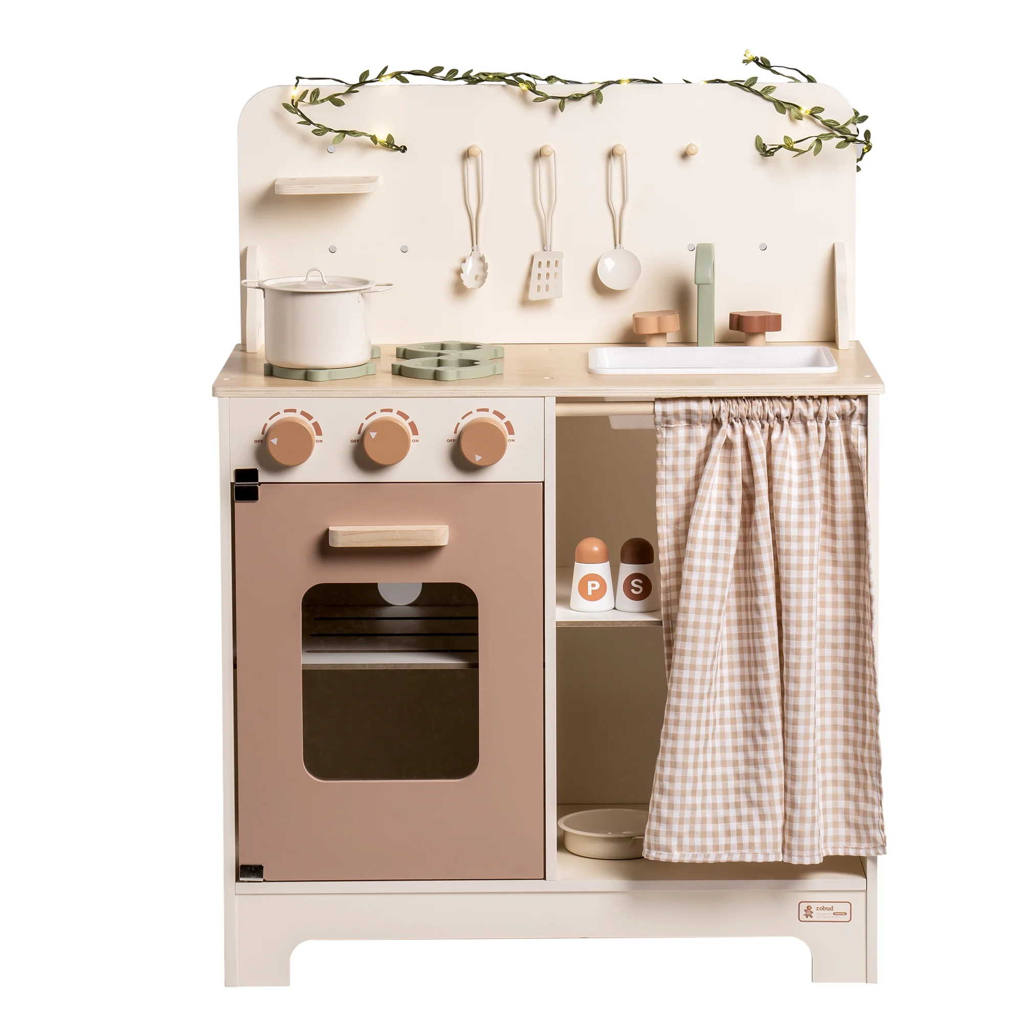 Stylish Cream Modern Kitchen Playset for Kids, Great Gift for Boys&Girls