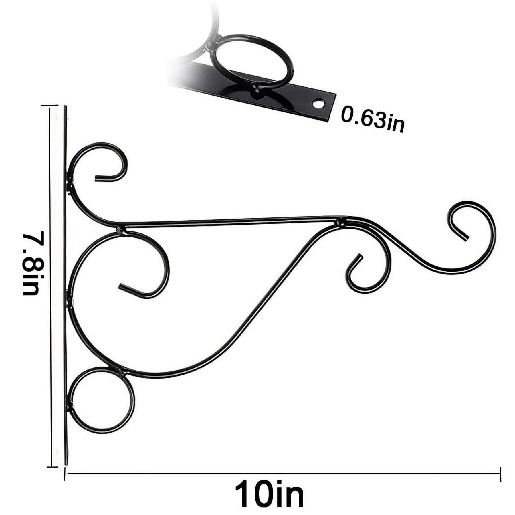 RONYOUNG 4PCS Metal Plant Bracket Iron Wall Mount Lanterns Hangers for Hanging Bird Feeders, Lanterns, Wind Chimes, Planters, Outdoor Decoration Hooks