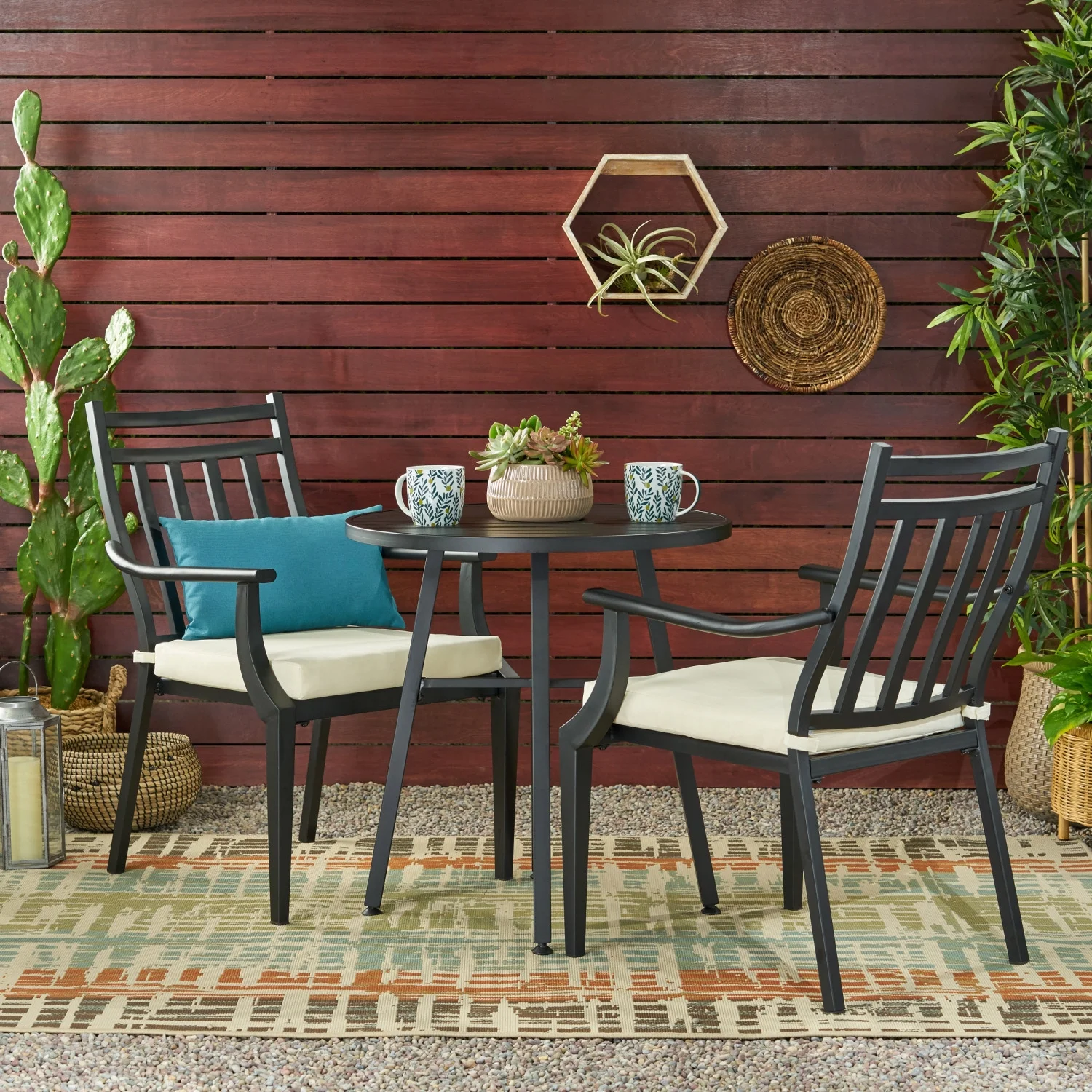 DELMAR 3PC METAL BISTRO SET